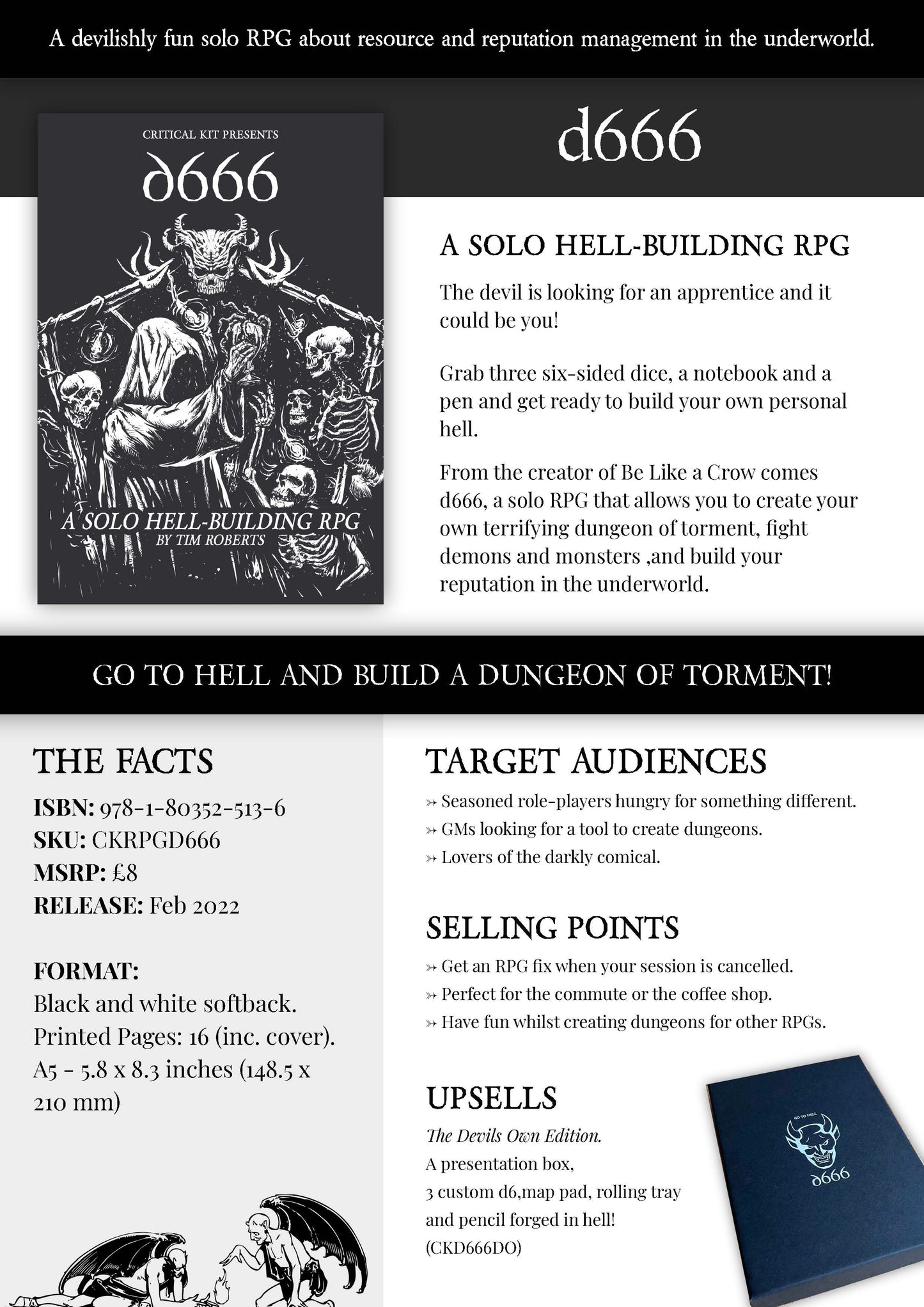 d666 Dungeon Building Solo RPG